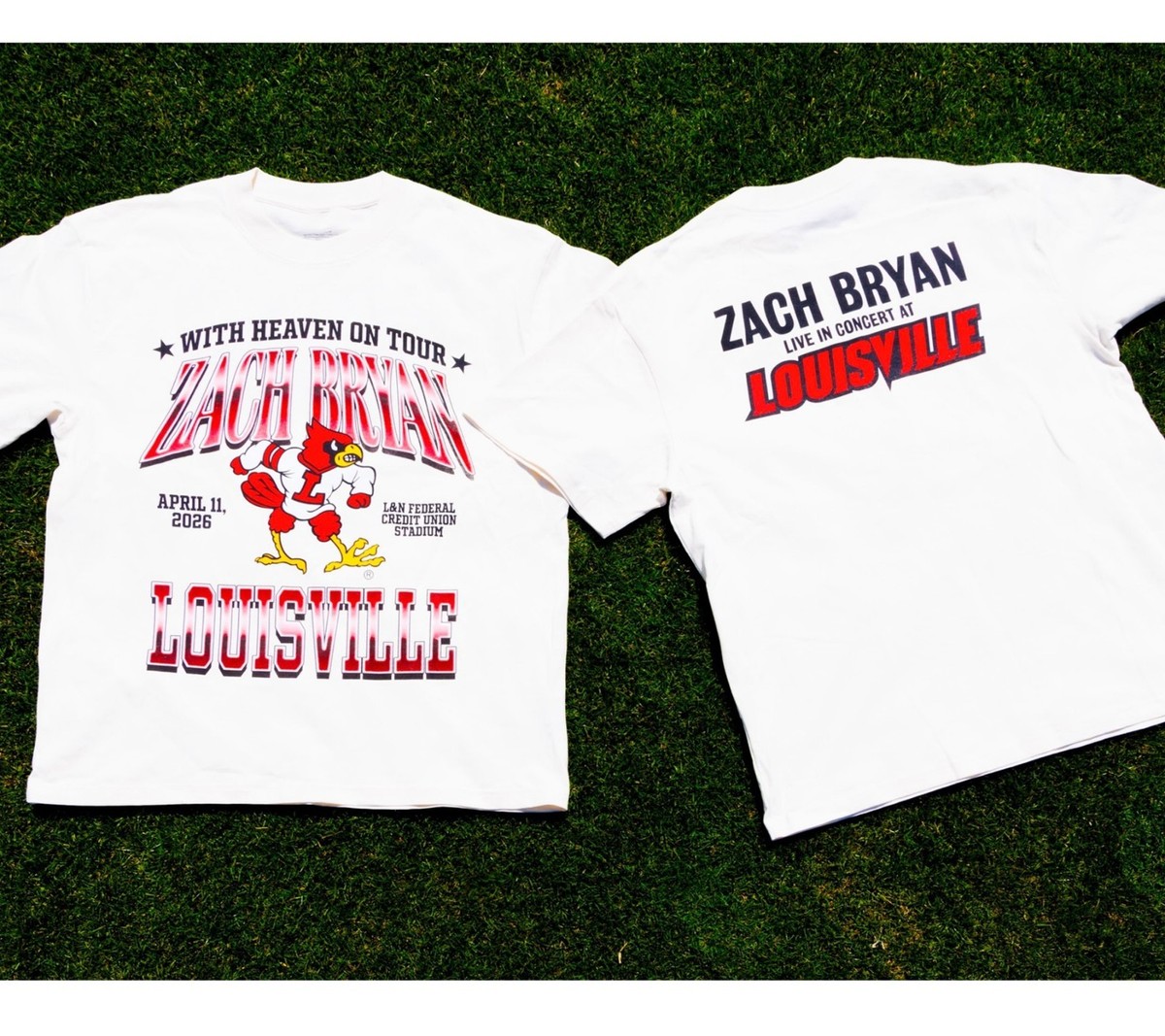 Zach Bryan Louisville Cardinals Merch 2026 Heaven Tour reprint T