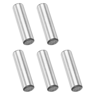 5 Pcs Carbon Steel Dowel Pins, 1/4'' x 1'' Round Steel Metal Rods, Silver