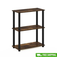 3-Tier Multifunctional Shelf Display Rack No Tools Easy Assembly Compact Storage