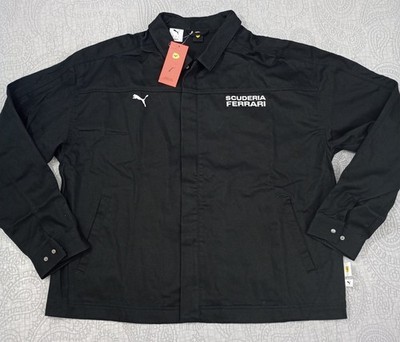 PUMA Ferrari Lifestyle Black Full Zip Jacket Mens Size XL Regular Fit MSRP $150