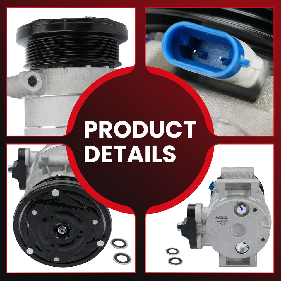 New AC Compressor HT6 Style w/ 6-Groove Pulley for Chevrolet Express ...
