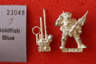 Games Workshop Warhammer 40k Astra Militarum Cadian Vox Caster Metall Figur OOP 
