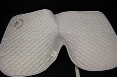 OUTLINE - TAPIS DE SELLE BLANC AVEC LOGO BRODÉ