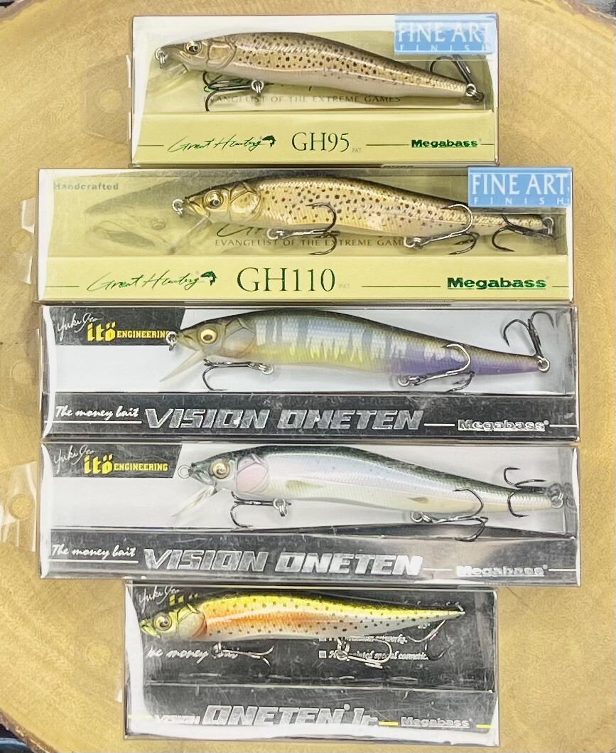 Megabass (Lot Of 5) Ito Vision Oneten Suspending Jerkbaits, Free Shipping! NWT! - Image 7