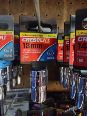 Crescent Standard Shallow 12pt 1/2'' Drive Sockets SAE and Metric and Speciality