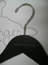 MARC JACOBS DESIGNER 16 3/4" SHIRT BLACK  VINYL WOOD HANGERS SET 20