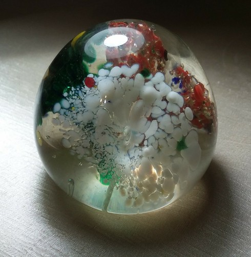 Studio Art Glass Acrylic Colorful Flowers Home Decor Paperweight Decor - Picture 3 of 6