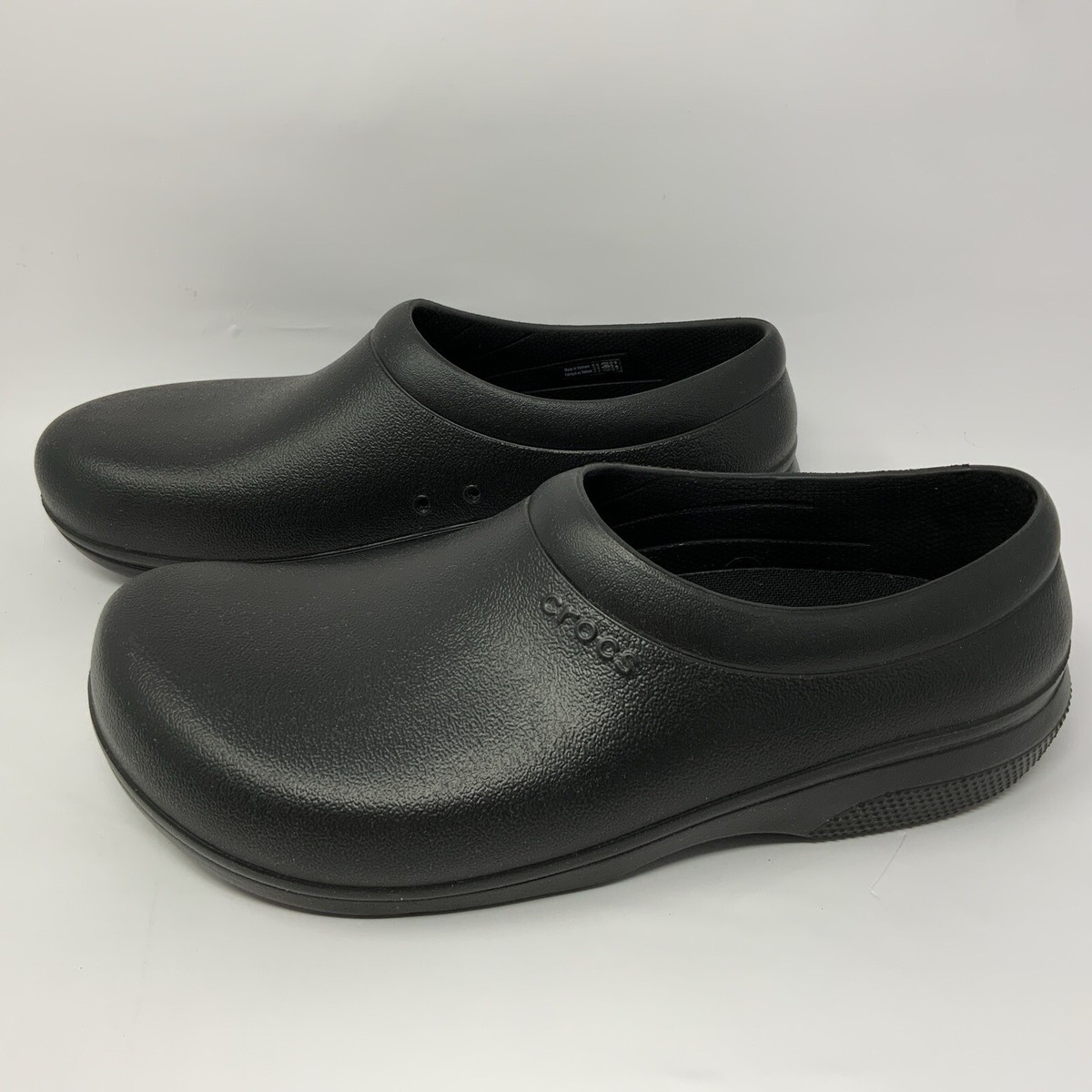 Crocs On The Clock Work Slip On Size Men 10 W 12 Shoes Black