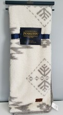 NEW Pendleton Fleece Sherpa Soft Southwest Throw Blanket 50"x 70" Gray Cream