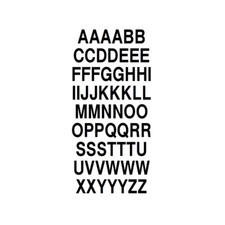 Small Vinyl Letters Stickers 10-30mm A-Z  Self Adhesive Black White Red Blue