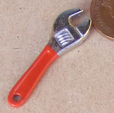 Dollhouse Metall Rollgabel Verstellschlüssel 1:12 Maßstab Werkzeuge Set Einzel - Bild 1 von 4