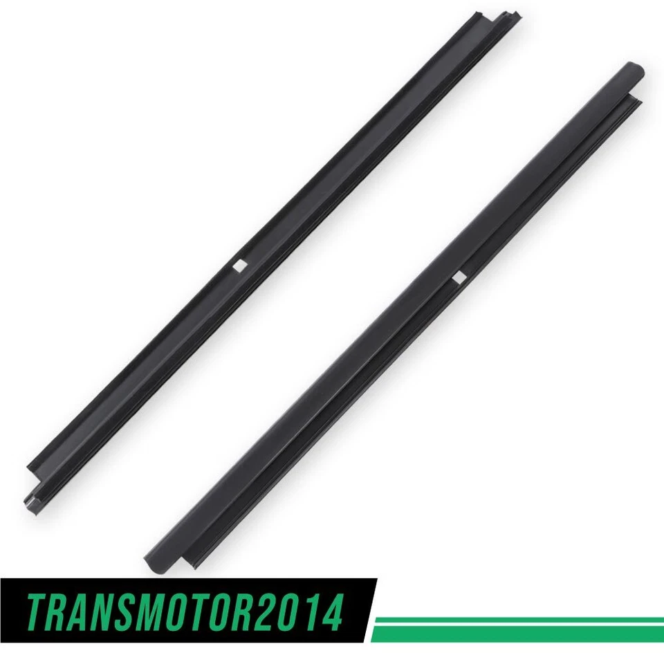Outer Window Sweep Felt Rear Kit Set of 2 Fit For Chevy GMC Cadillac Truck Black - Image 2 of 4