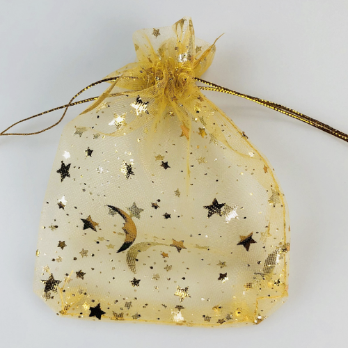 600x Moon Stars Borgetta Gioielli Organza Borse Natale Festa Preferibile Borsa - Foto 8 di 12