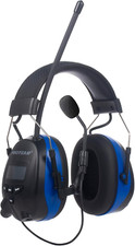 Bluetooth Digital Radio Ear Muffs with Boom Mic for Outdoor Work Blue