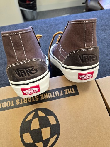Vans trainers size 4 UK Brown - Unisex - Harry Bryant Destruct Mid V - BNIB - Picture 6 of 11