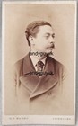 CDV MAN NAMED JOHN LEICH OF EDINBURGH MUNRO VICTORIAN MOUSTACHE ANTIQUE PHOTO
