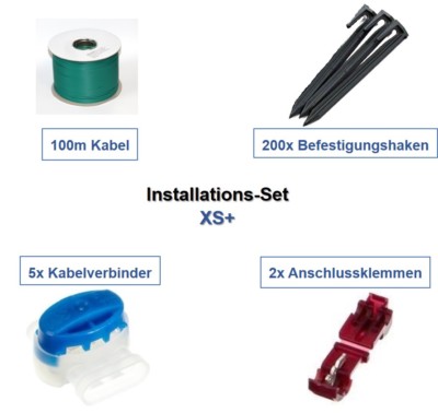 Installations-Set XS+ Yardforce Kabel Haken Verbinder Installation Paket Set Kit
