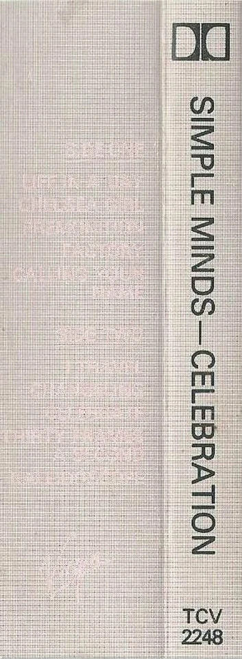 Simple Minds ‎Celebration CASSETTE ALBUM Electro, Synth-pop Virgin ‎ TCV2248 - Image 4 of 4