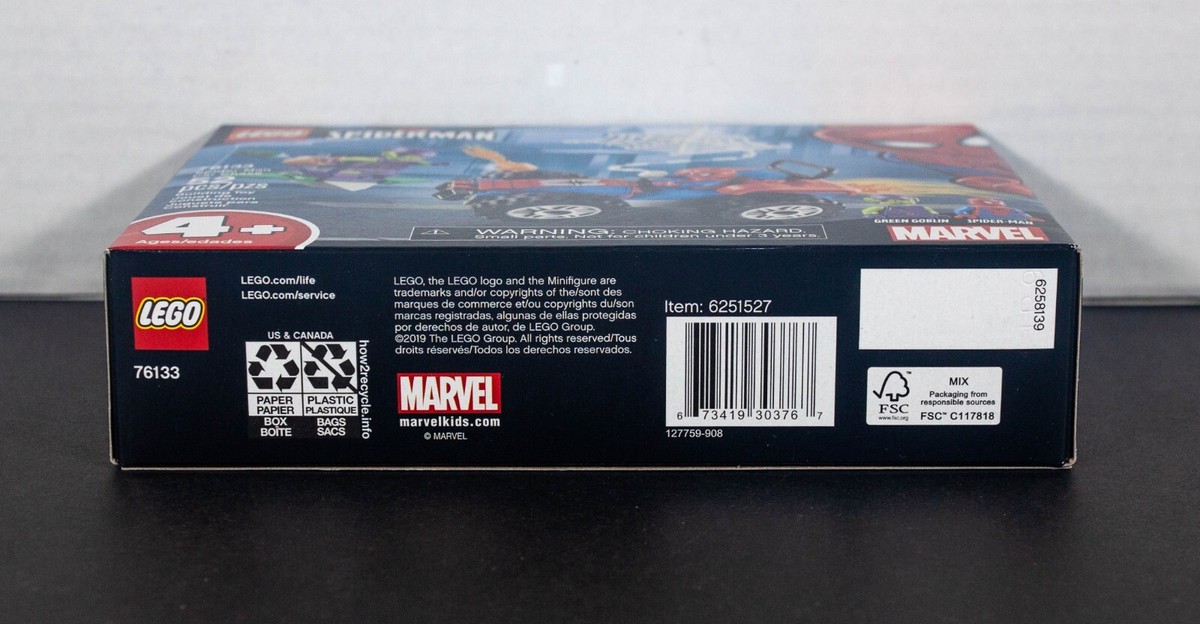 LEGO Marvel SPIDER-MAN CAR CHASE 76133 Green Goblin Quad Super