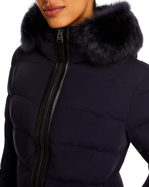 1250 NEW Mackage Calla Coat,2XL,Puff Down,Navy,Shearling Hood