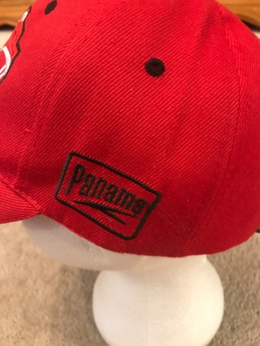 Casquette de baseball rouge broderie lettres surélevées canal de Panama taille unique réglable - Photo 2/4