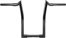 MoKitDora Sportster Dyna Softail 14” Rise Ape Hangers 1.25” Fat 1" Clamp BLACK