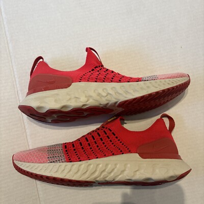 NIKE React Phantom Run FK 2 Siren Red Black DV2145 600 - Sz 12 New slip on