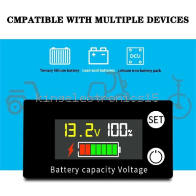6133A Digital Power Meter DC8-100V LCD Voltmeter LCD Screen With Cable