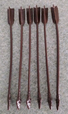 1960's-70's Marx Johnny West Geronimo Brown Set of 6 Arrows Nice Cond