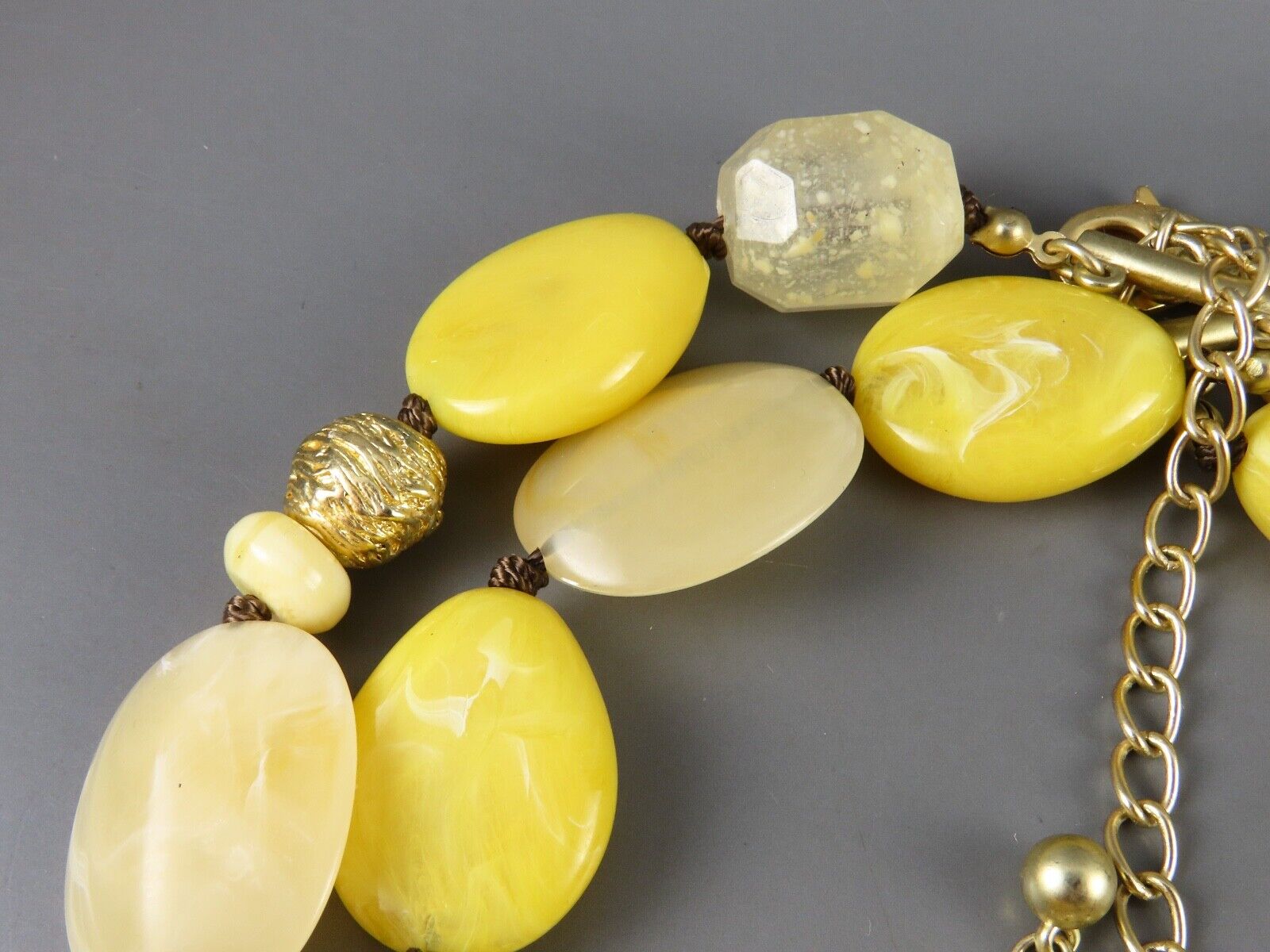 CHICO'S Beaded Necklace FAUX BALTIC AMBER Yellow … - image 5