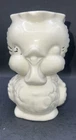 Vintage Shawnee Pottery Owl Pitcher White Black Accent Kitschy 6"