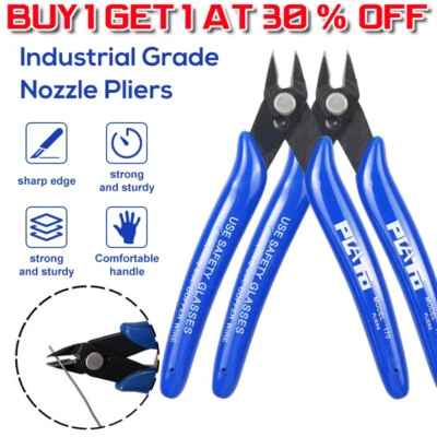 Flush Cut Electrical Wire Cable Cutters Cutting Side Snips Flush Nipper Pliers