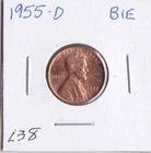 1955-D Lincoln Cent L38 BIE