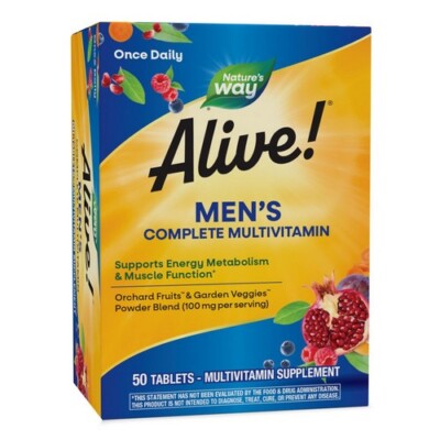 Alive! Men s Complete Multivitamin 50 Tabs