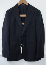 Men Suitsupply Blazer Havana Peak Jetted Pure Wool S110 Size EU54 UK/US44