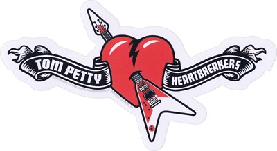 Sticker - Tom Petty Heartbreakers Guitar Thru Heart 6