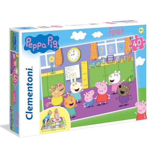 Clementoni 25458 Peppa Pig Puzzle Floor 40 pezzi - Zdjęcie 1 z 1