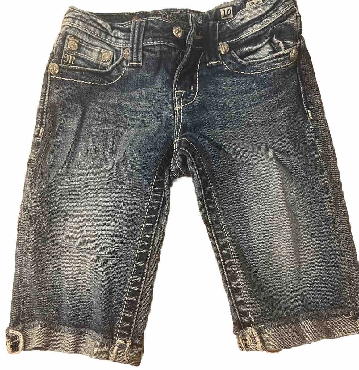 Bermuda Fille Miss Me Denim - Taille 14 - Bleu - Occasion En Très Bon état