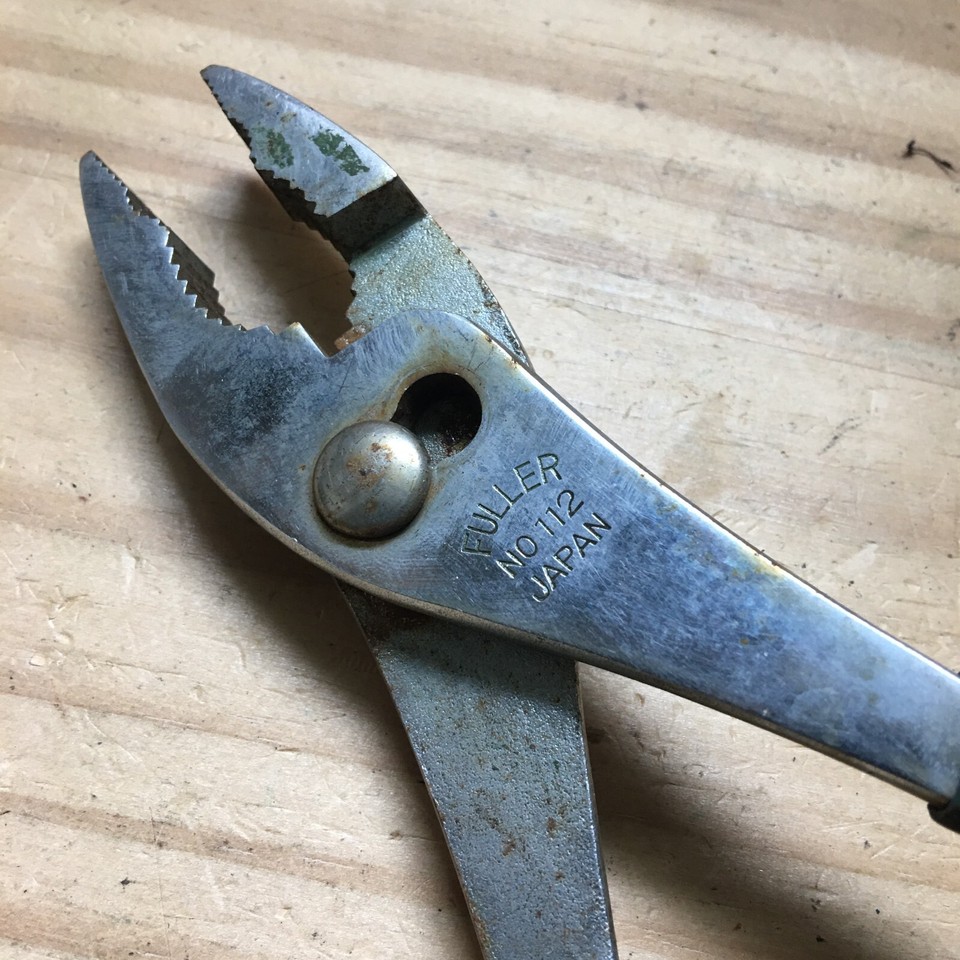 Vintage 1970s Fuller Drop Slip Joint Pliers NO. 112 Japan 8.5"L