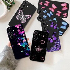 For Samsung Galaxy A35 A55 A56 A16 S25 S24 Butterfly Print Soft Phone Case Cover