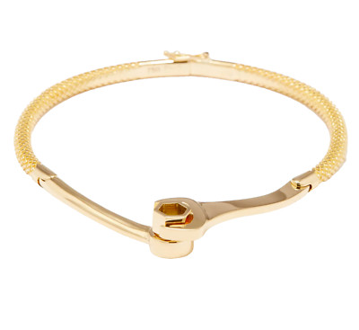 LUIS MORAIS Knurled Wrench 18kt Gold Bracelet Armband Armreife Miami Interlocked