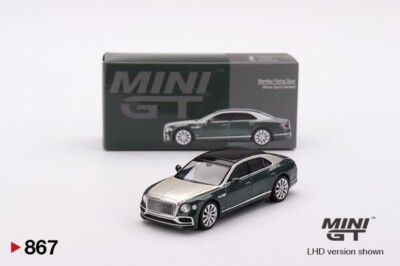 Mini GT 1:64 Bentley Flying Spur White Sand Verdant Diecast Model