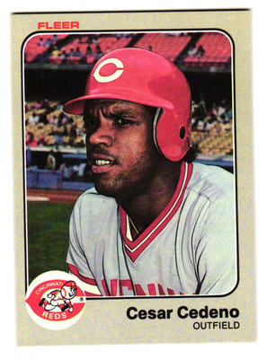 1983 Fleer - Cesar Cedeno #587 Cincinnati Reds