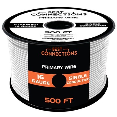 16 Gauge Car Audio Primary Wire (500ft)   Remote, Power/Ground Electrical