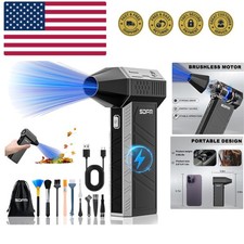 Electric Air Duster - 130000RPM Compressed Air Duster 3 Gear Adjustable Jet D...