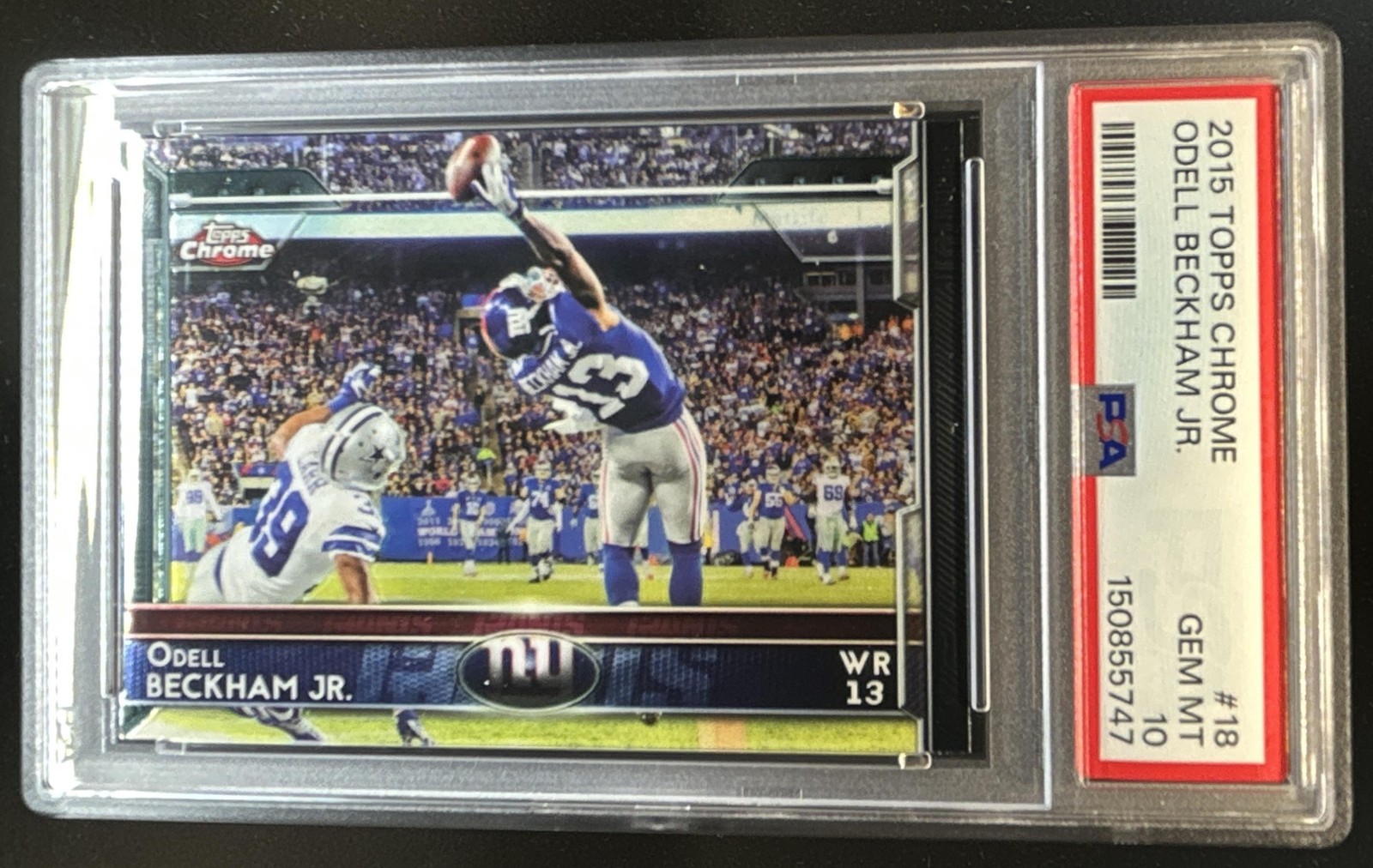 2015 Topps Chrome Odell Beckham Jr. #18a Giants PSA 10 GEM MINT