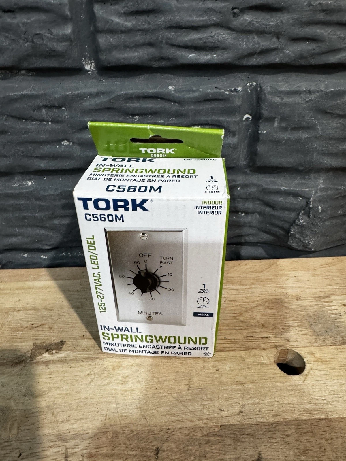 TORK C560M Spring-Wound In-Wall Twist Timer with Commercial Style Metal Plate...