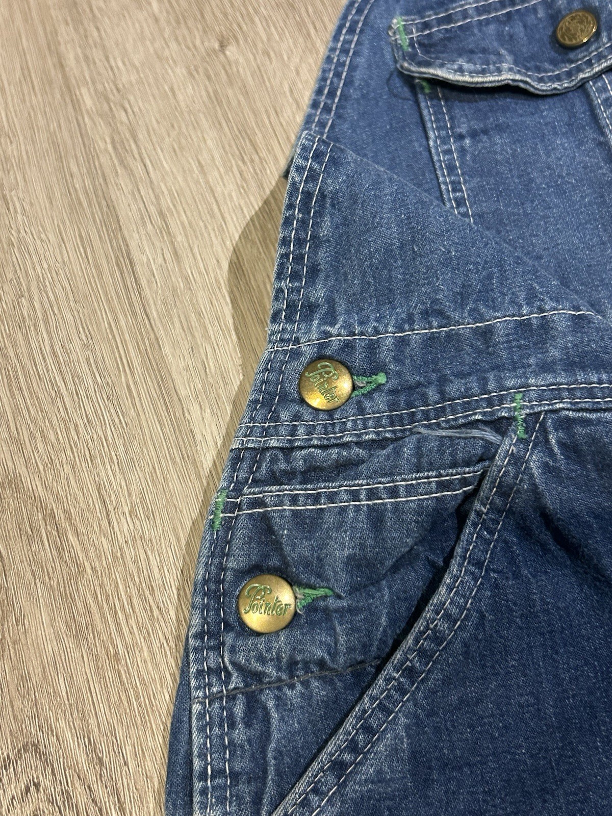 True VTG Pointer Brand Carpenter Overalls Donut B… - image 8