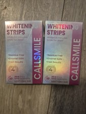CallSmile Teeth Whitening Strips featuring a mint and sea salt flavor.