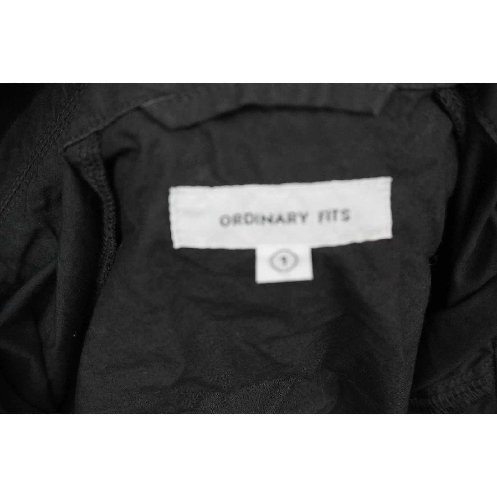 Ordinary Fits Quilt Deli Coat Mens 1 Black Cotton Japanese Shop Workwear Jacket - product detail image 2